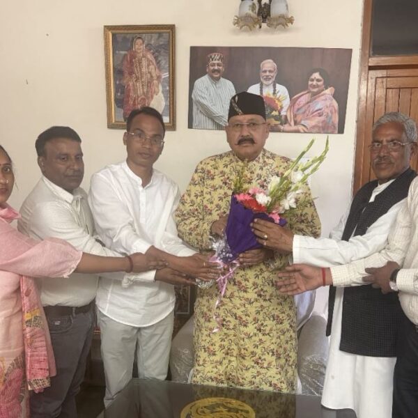 जयानंद भारती के भवन निर्माण हेतु 40 लाख की धनराशि स्वीकृत कराने पर महाराज का आभार जताया